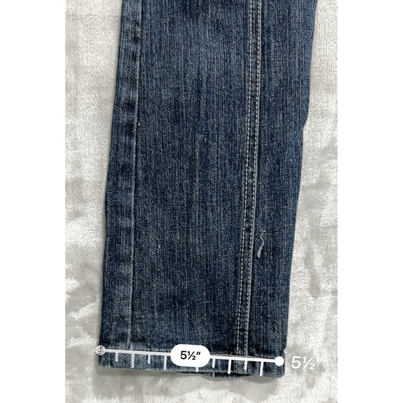 Younique Jeans Women's‎ Size 1 Long Dark Wash Ankle Buttons Low Rise Skinny Leg - Picture 8 of 11